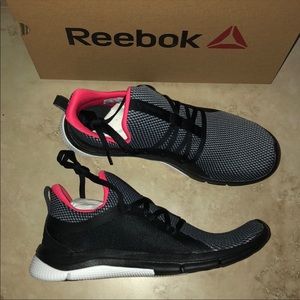 Reebok Womens Print Her 3.0 Black Running Shoes